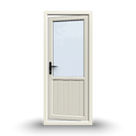 uPVC Door - 890x2090 - Half Glass, Inwards Opening, White/Anthracite, Double/Triple Glazing