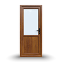 uPVC Door - 890x2090 - Half Glass, Inwards Opening, White/Anthracite, Double/Triple Glazing