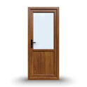 uPVC Door - 890x2090 - Half Glass, Inwards Opening, White/Anthracite, Double/Triple Glazing