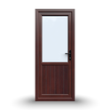 uPVC Door - 890x2090 - Half Glass, Inwards Opening, White/Anthracite, Double/Triple Glazing