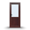 uPVC Door - 890x2090 - Half Glass, Inwards Opening, White/Anthracite, Double/Triple Glazing
