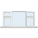 Side and Top Opening Casement Window - 2400x1200 Opening outwards ( 4 Opening Sashes)