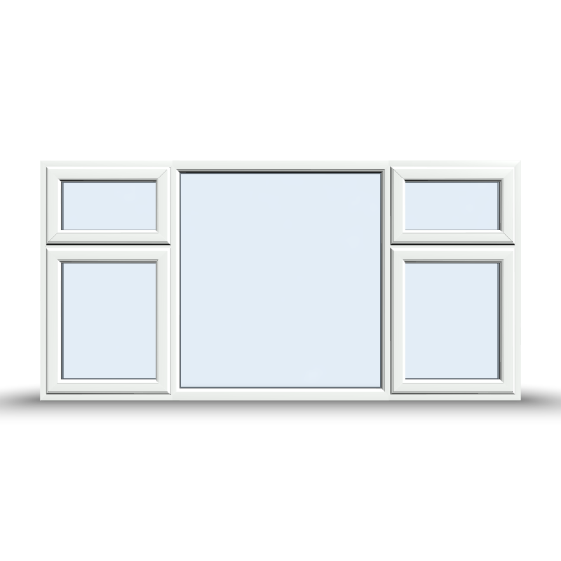 Side and Top Opening Casement Window - 2400x1200 Opening outwards ( 4 Opening Sashes)
