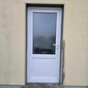 uPVC Door - 890x2090 - Half Glass, Inwards Opening, White/Anthracite, Double/Triple Glazing